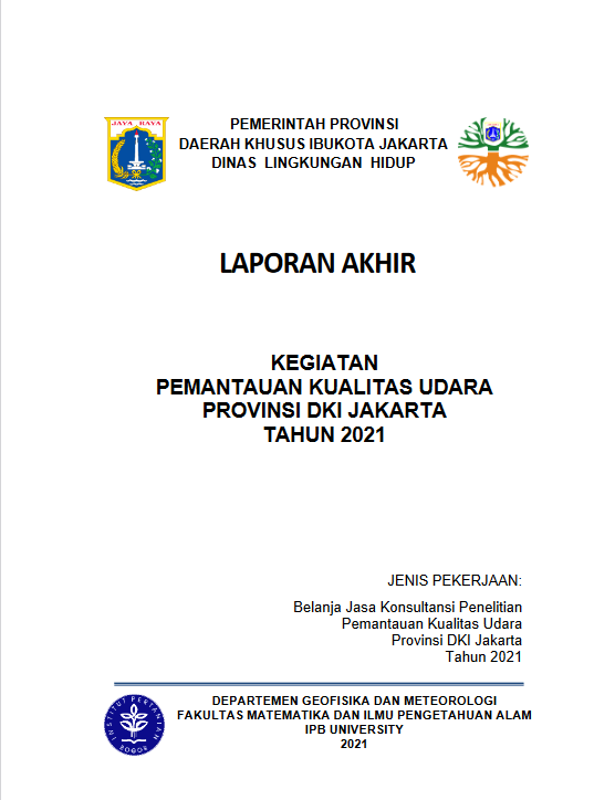 PELAPORAN PEMANTAUAN KUALITAS LINGKUNGAN KUALITAS UDARA
                                    DKI JAKARTA
                                    TAHUN ANGGARAN 2020
